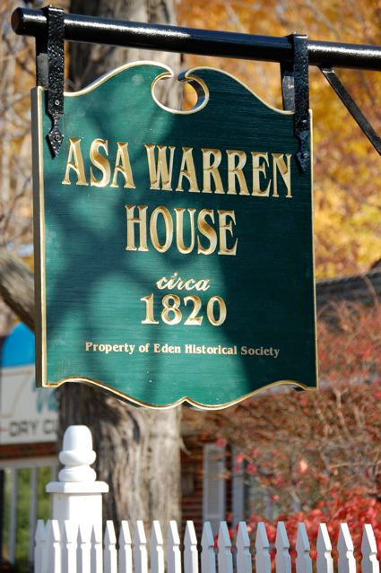 Asa Warren House Gets a New Sign